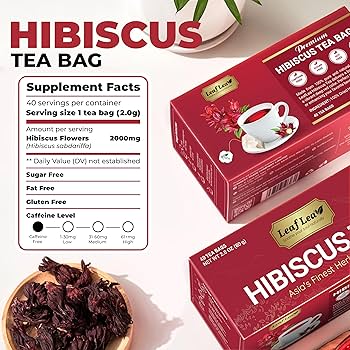 ティーリーフ　100枚 Amazon.com : LeafLea 120 Hibiscus Tea Bags, 100% Pure